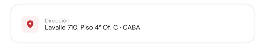 recuadro direccion